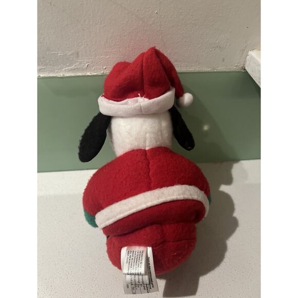 Vintage Peanuts Snoopy Christmas Santa Claus Suit Plush Stuffed Felt Material - Picture 3 of 4